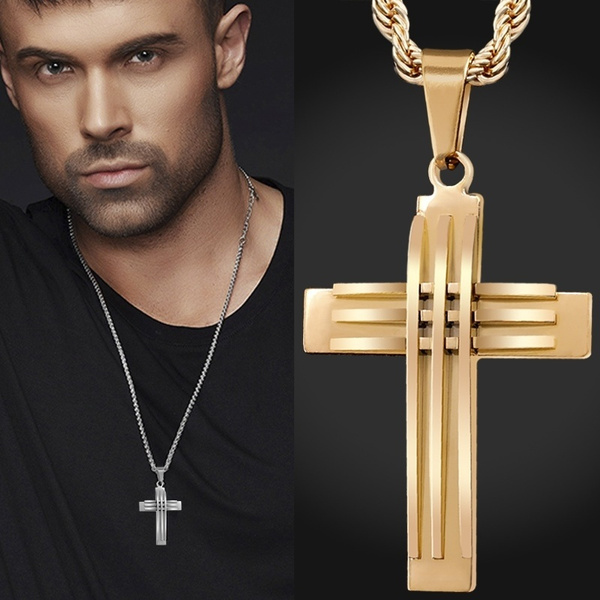 Hip Hop Cool Men Cross Men's Stainless 