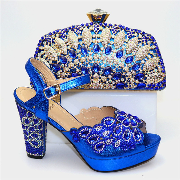 royal blue bags and shoes