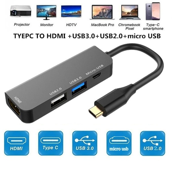 USB Splitter,USB 3.0 HDMI TF LAN PD USB Hub Type-C Hub Type C Laptop Docking Station,Suitable for Huawei Xiao Mi DELL Surface Lenovo Dock 
