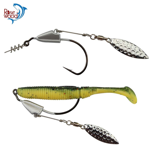 2pcs/lot Offset Jig Head Fishing Hooks Lead Weighted Crank Hook with Spoon  Soft Baits Hook Add Lead Weight Worm Hook