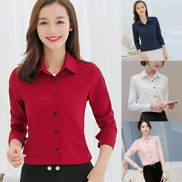 red formal tops for ladies