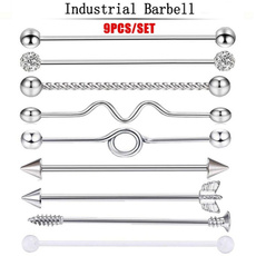 Steel, industrialbar, surgicalsteel, earpiercingjewelry