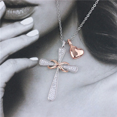 Party Necklace, Fashion, 925 sterling silver, Rose