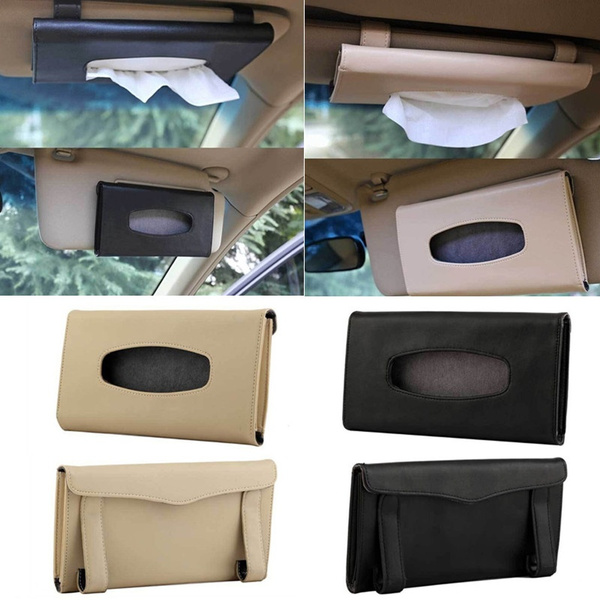 Car Sun Visor Tissue Box Auto Accessories Holder Paper Napkin Clip ...