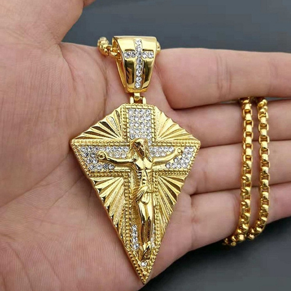 Mens Jesus Necklaces Small Cross Pendant Simple Classic Stainless Steel  Jewelry | eBay
