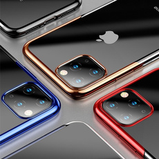 Case For iPhone 11 Luxury Plating Soft Clear Transparent Phone Cover For iPhone 11 Pro / 11 Pro Max / Xs / XR / X / Xs Max / 8 / 8 Plus / 7 / 7 Plus / 6 / 6 Plus / 6s / 6s Plus Phone Cases