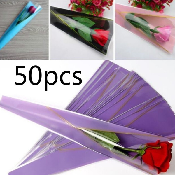 Flowers Rose Wrapping Paper Florist Packaging Paper Single Rose Flowers  Wrapping Paper 50pcs/lot