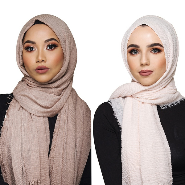 Cotton Muslim Hijab Plain Scarf Turkish Scarf Cotton Scarf Hijab Shawl 