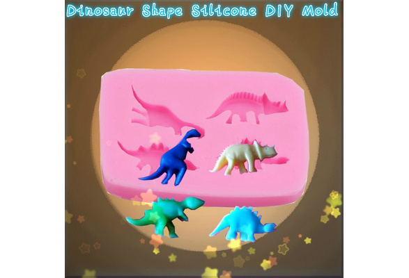 4 Dinosaur Shape Silicone Mold DIY Kitchenware [look at these