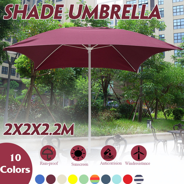 2mx2m 4 Firm Steel Rib Support Outdoor Square Garden Patio Umbrella Hand Crank Lift Beach Umbrella Parasol Sunshade Umbrella 9 Colors Selecttdoor Garden Patio Beach Umbrella Parasol Sunshade Umbrella Wish