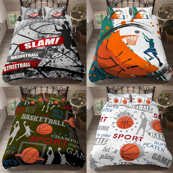4 Colors 3d Basketball Bedding Sets, Basketball Bedding Twin