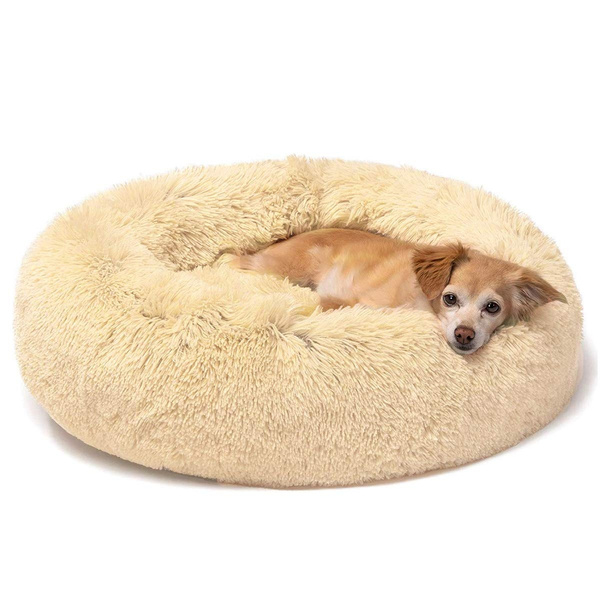 Lit Souple Pour Animaux De Compagnie Pour Chats Et Petits Chiens De Taille Moyenne Cuddler Coussin Rond Lit Gigogne Portable Chat Chien Lit Chiot Canape Lit Beignet Lit De Couchage Lit Apaisant