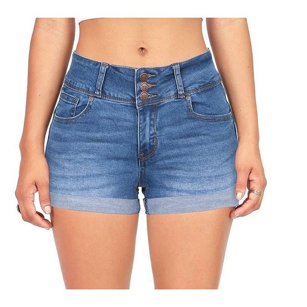 Summer New Waist Multicolor Denim Stretch Shorts Women's Hot Pants | Wish