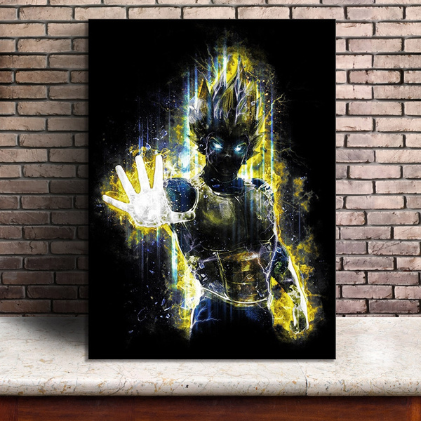 1 Piece Soul Of Super Saiyan Vegeta Abstract Art Hd Cartoon Wall Picture Dragon Ball Super Anime Poster Canvas Painting Wall Art No Frame Wish