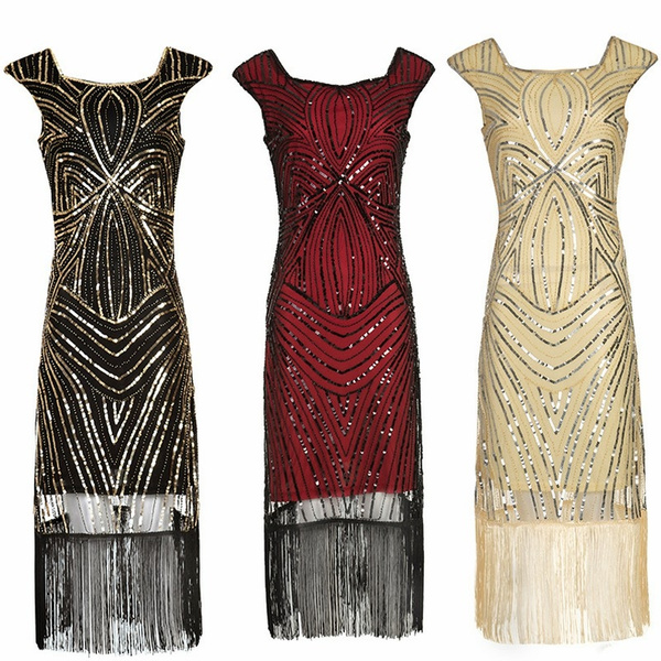 2019 New Women's Fashion 1920s Flapper Dress Vintage Great Gatsby  Charleston Sequin Tassel 20s Party Dress | Wish