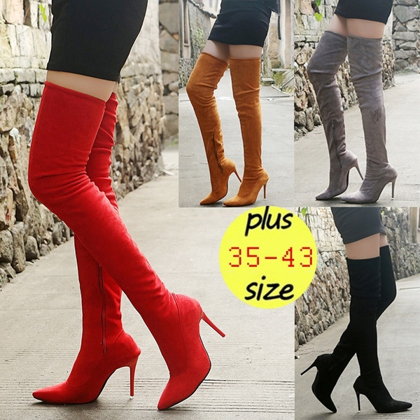 WOMEN'S STRETCH OVER THE KNEE THIGH HIGH BOOTS 