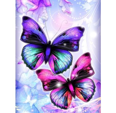 5D DIY Full Round Diamond Painting Animal Butterfly Mosaic Diamond ...