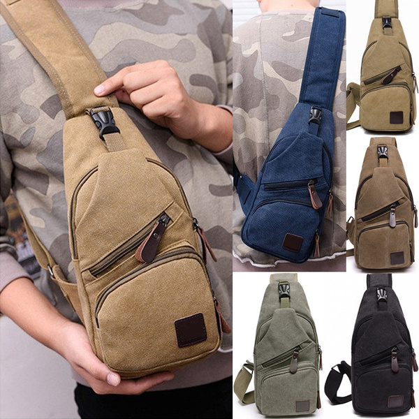 Men's Casual Chest Bag Sports Small Backpack Crossbody Bag Large