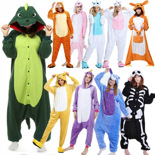 Adult//Kids Animal Pajamas Unicorn Cosplay Halloween Sleepwear Soft Jumpsuit Hot