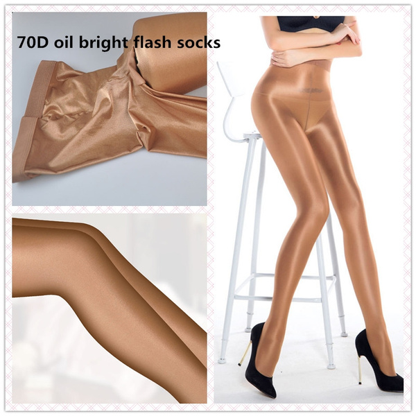 70D oily pantyhose reflective stockings 