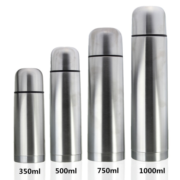 500ml Stainless Steel Vacuum Flasks Thermos with Mug Cup Bullet