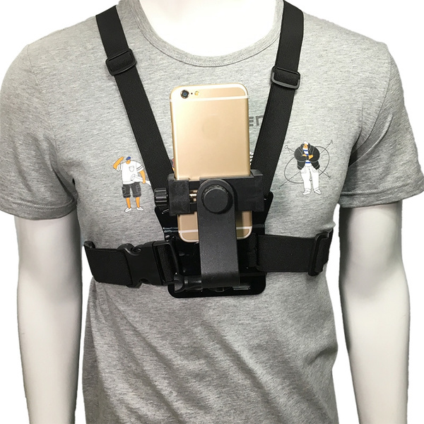 Adjustable Mobile Phone Chest Mount Harness Strap Holder Cell Phone ...