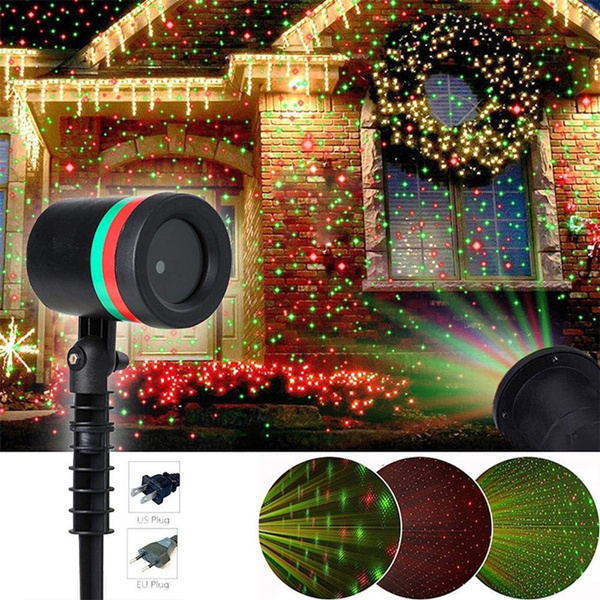 Green & Red Laser Projector Light Party Moving Landscape Garden Christmas Decor 