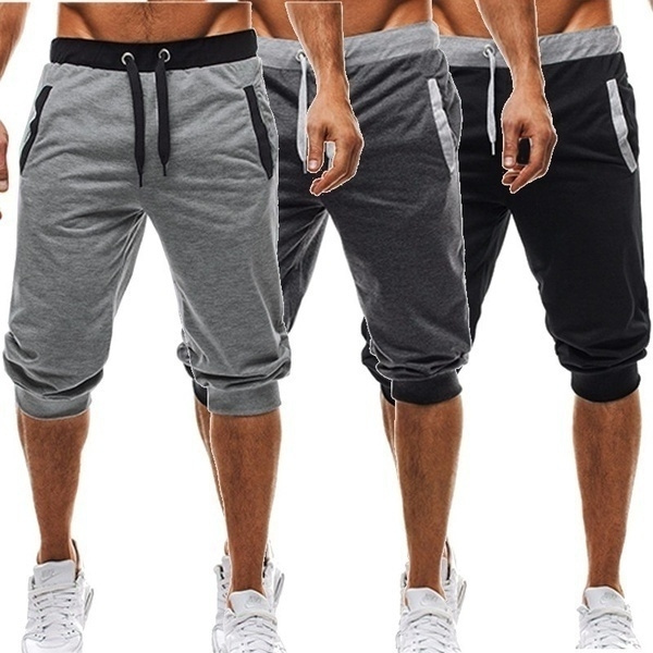 Mens Summer Musle Harem Pants Slacks Shorts Sport Sweatpants Trousers ...