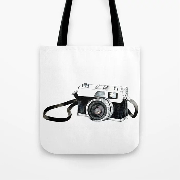 camera Tote Bag Camera Bag Camera Canvas Tote Bag Book Bag Wish
