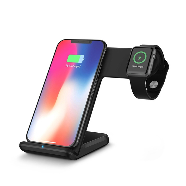 Fast Charger 2 In 1 Wireless Charging Stand Phone Holder With Qc3 0 Adapter For Apple Watch Charger Stand Iphone X Xs Max Xr 8 8plus Samsung S9 S8 Wish