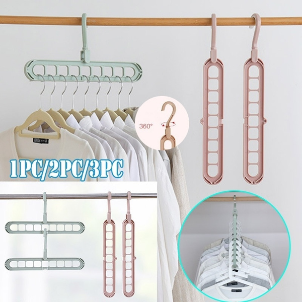 3/2/1 PCS Multi-port Support Circle Clothes Hanger Clothes Drying Rack ...