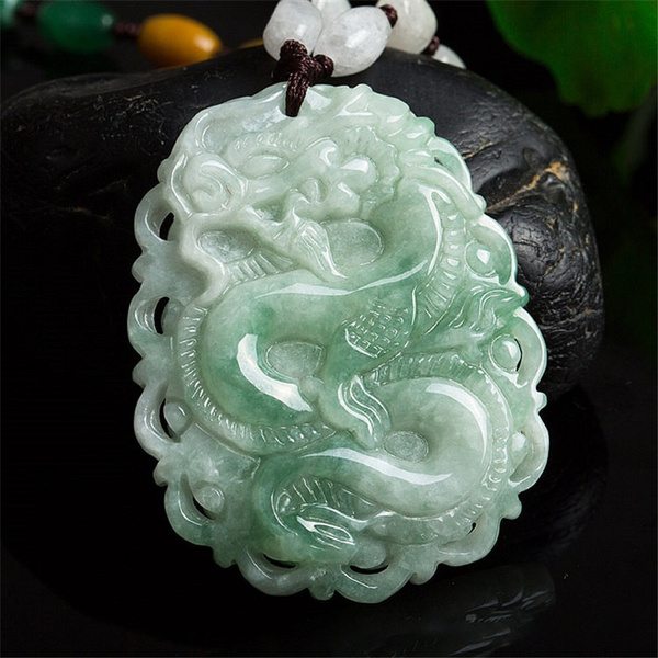 Real jade deals dragon pendant