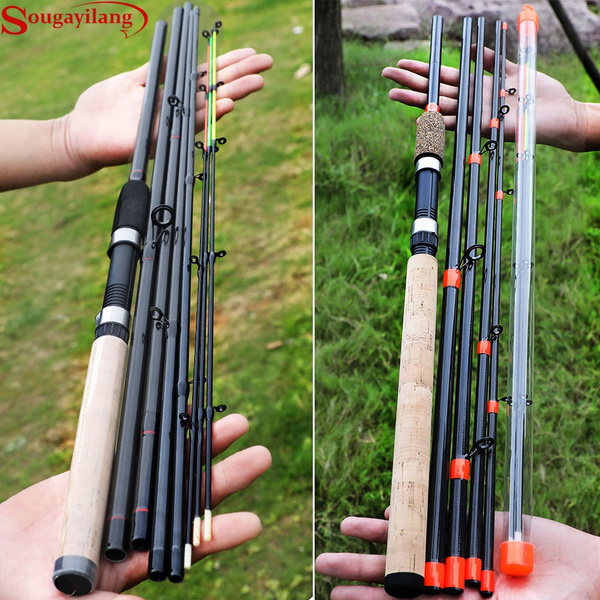 3M/9.8Ft Feeder Rod Spinning Fishing Rod 3 Tips 6 Section Long Shot Rod  Carp Fishing Rod Pole De Peche