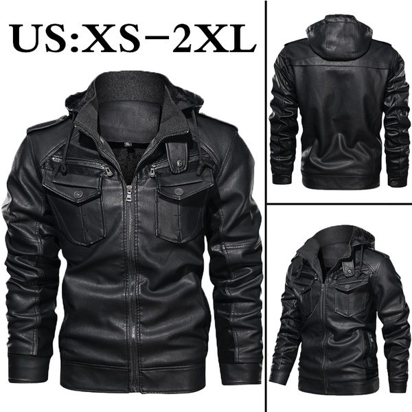 Hood Crew Winter Fashion Thermal Jackets Outdoor Leder Jacket Coat Hooded Leather Biker Jacket Wish