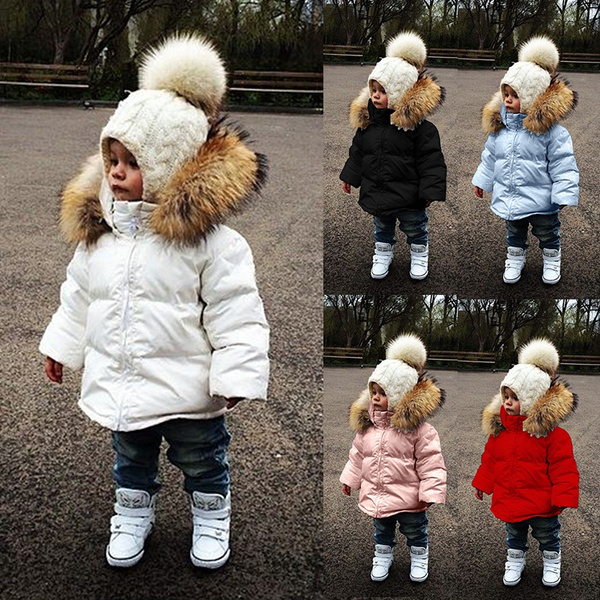 Toddler Baby Kid Girl Boy Winter Warm Cotton-padded Jacket Coat Snowsuit Outwear