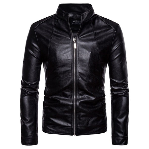Men Leather Jacket Autumn Winter Fashion Motorcycle Style Male Business Casual Coat Western Mens Cowboy Jackets Wish Casual Coat Western Mens Cowboy Jackets, Mens Western Wear Winter Coats