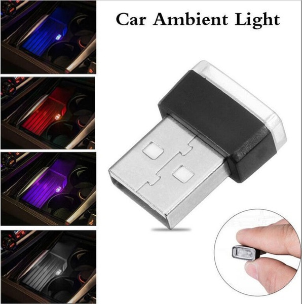 5 Color Mini USB LED Wireless Lamp Car Atmosphere Light Colorful Accessories 