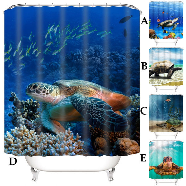 Sea Turtle Fabric Shower Curtain