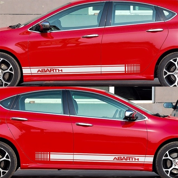 for ABARTH Door Stickers Decal Car-Styling For fiat 500 grande punto bravo doblo panda ducato car |