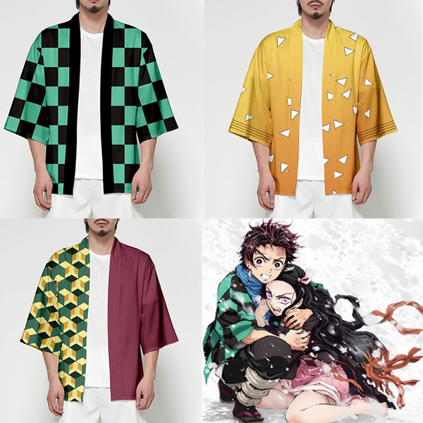 New Japan Anime Demon Slayer Kimetsu No Yaiba Cosplay Daily Nezuko Cosplay  Costume Kimono Cardigan Plus Size XXS-5XL | Wish