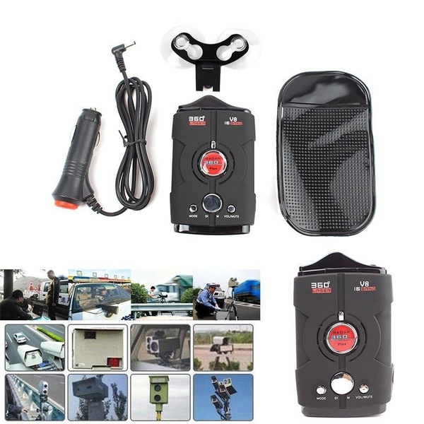 V8 Black 360° FullBand Scanning Advanced Radar Detectors Laser Defense