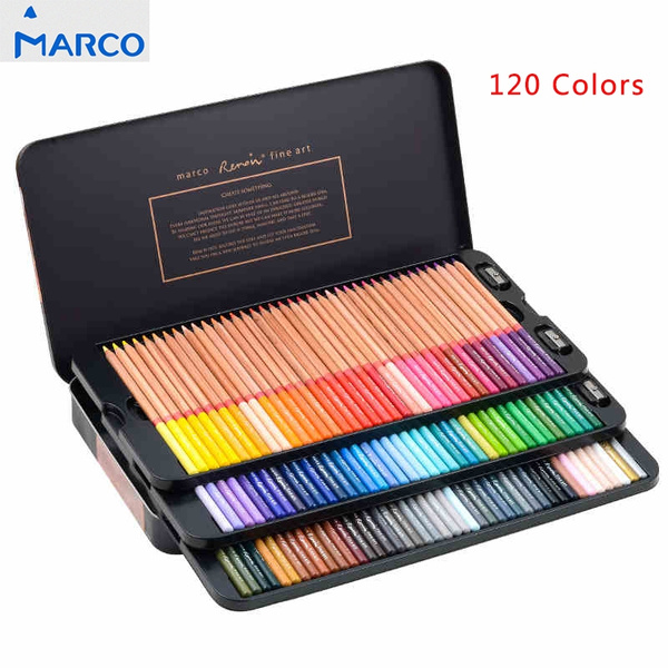Marco Renoir 120 Colors Professional Oily Color Pencils Coloured 