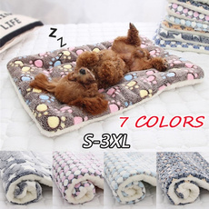 7 Colors Pet Mat Soft Flannel Dog Bed Winter Thicken Warm Cat Dog Blanket Puppy Sleeping Cushion Bed Blankets Supplies S-3XL