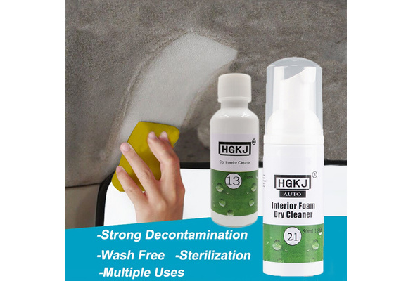 1pc 20/50ml Foam Dry Cleaner Decontamination Fabric Cleaning Car Interior  Cleaning Kit Car Seat Cleaner