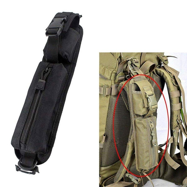 1pair Tactical Pouch Backpack Shoulder Strap Bag Outdoor Accessory Pouch Hu O0J3 