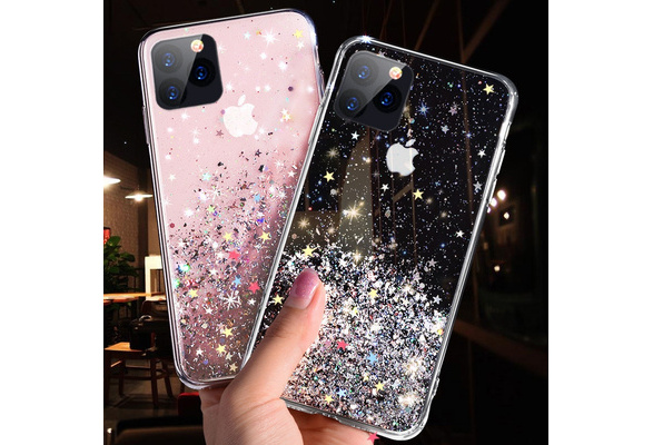 For Iphone 11 11pro 11 Pro Max Luxury Lovely Glitter Sparkle Girl Women Cute Clear Tpu Protective Case Cover Wish