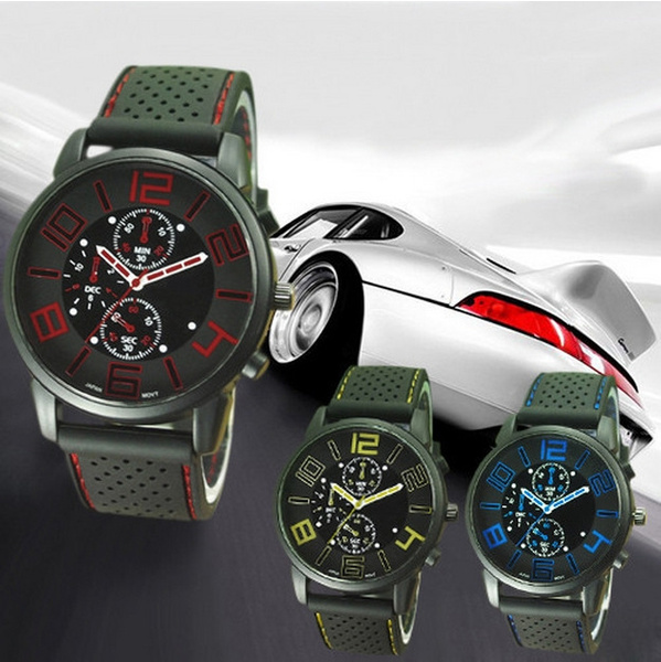 casual quartz analog silicone