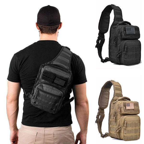 Tactical Military Sling Bag Backpack Rover Pack Small Shoulder Molle Assault 