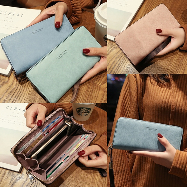 Buy Women Wallet Large Leather Designer Zip Around Card Holder Organizer  Ladies Travel Clutch Wristlet Brown at Amazon.in
