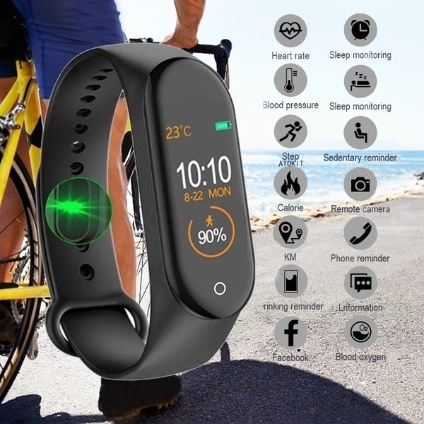 M4 Smart Wristband Sport Fitness Pedometer IPS Color Screen Smart Bracelet  Blood Pressure Heart Rate Smart Band Waterproof Watch - AliExpress